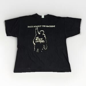 Rage Against The Machine Battle of Los Angeles Graphic T-Shirt Black XXL 23x29